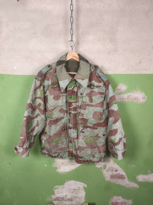 Issued 1956 West German Blue Splitternmuster Bundeswehr Army Jacket M-L Short/Regular