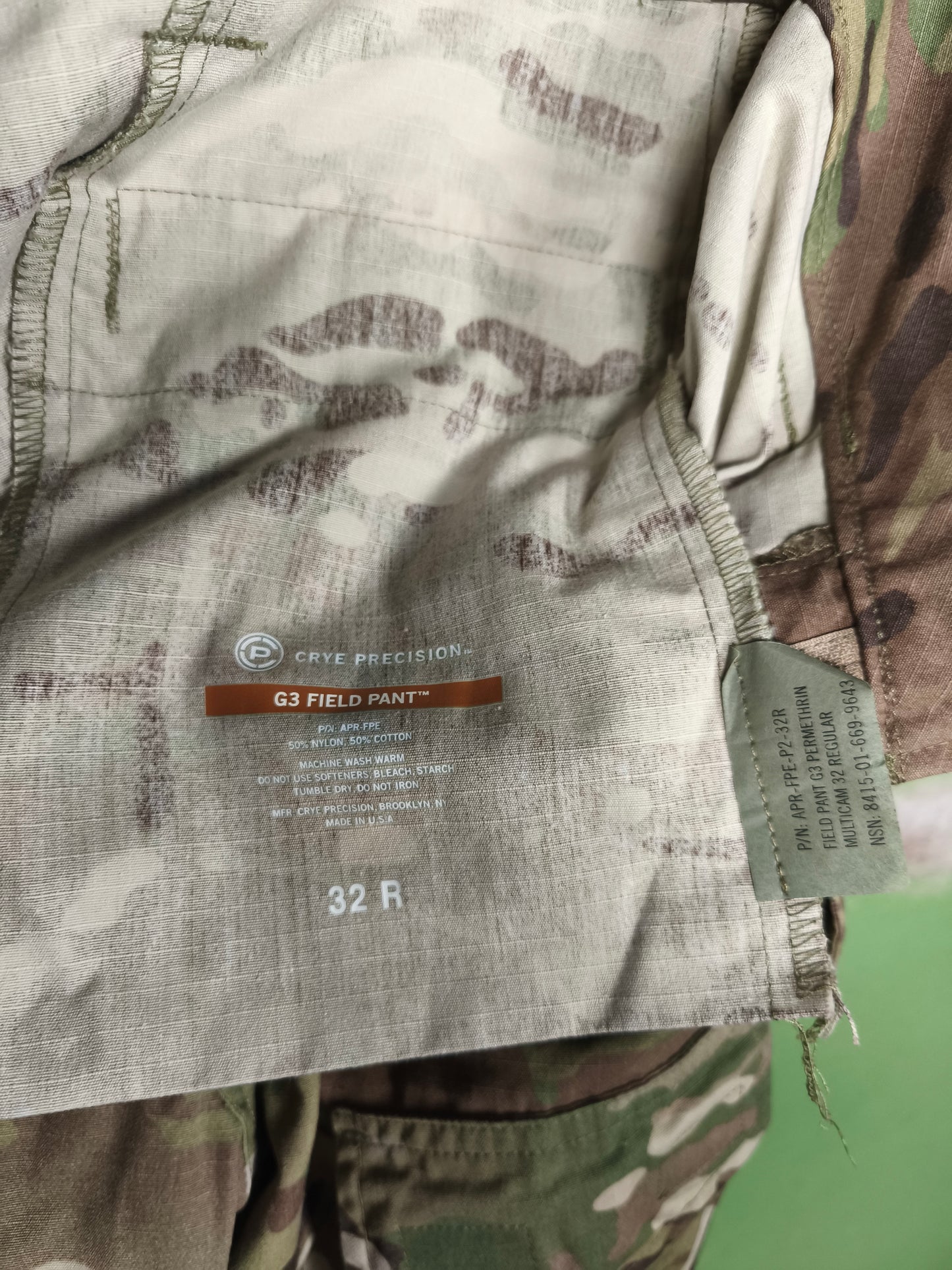 Issued Multicam Crye Precision Army G3 Field pants 34 S