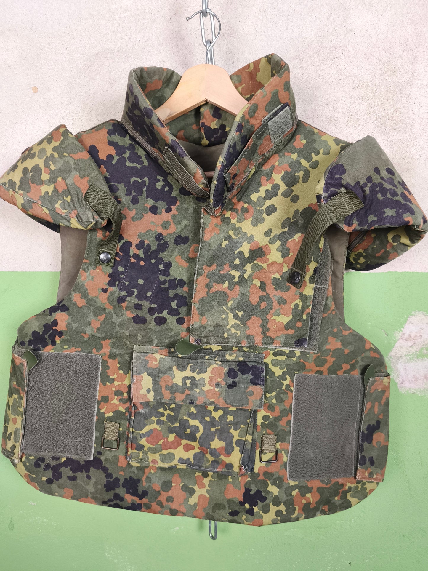 Issued German Flecktarn Flak Vest + Full Kevlar Inserts