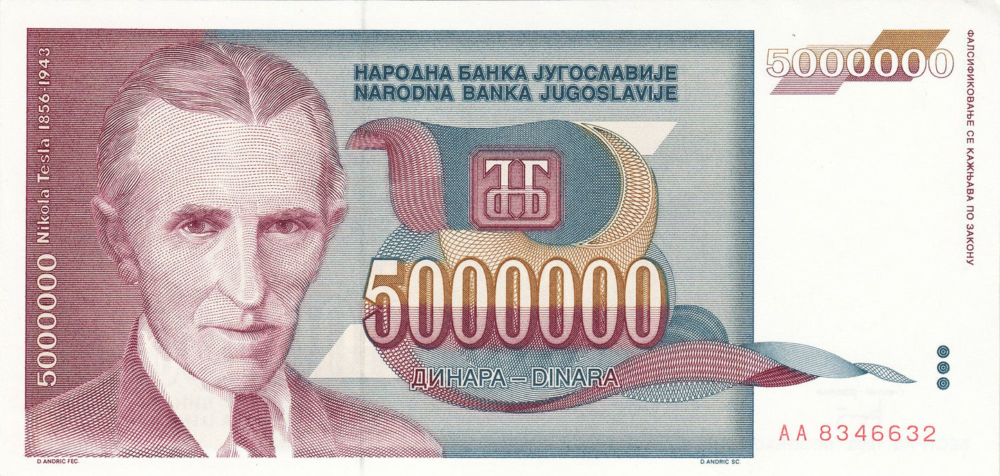 Yugoslavian Dinara Banknotes