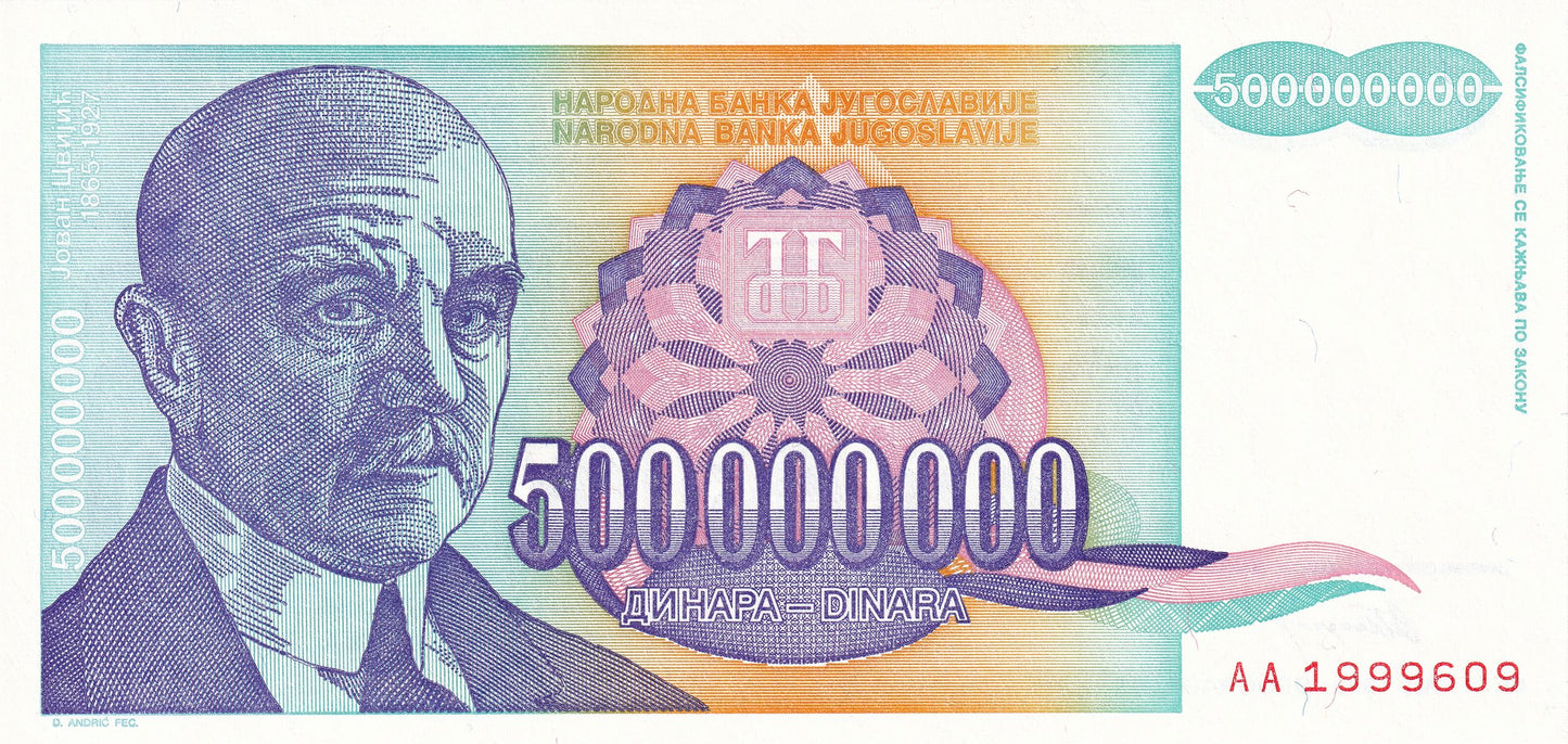 Yugoslavian Dinara Banknotes